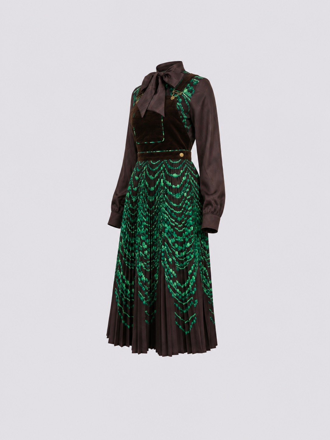 Dungaree Pleated Dress