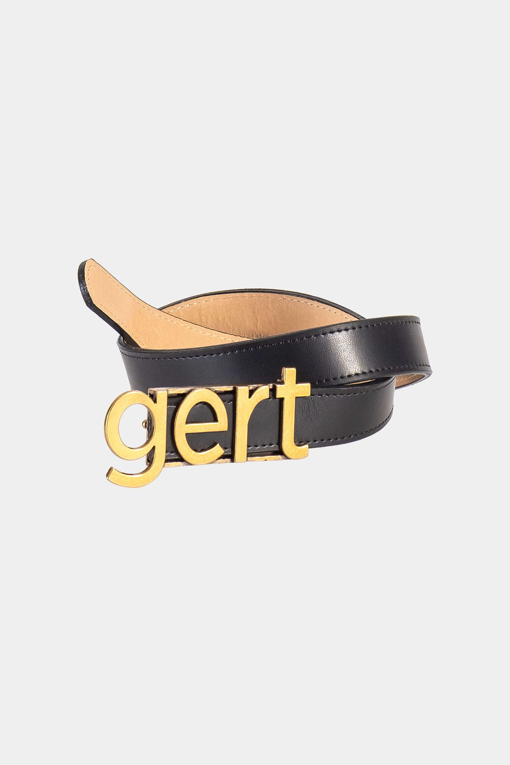 Gert Leather Belt- Antique Brass Buckle