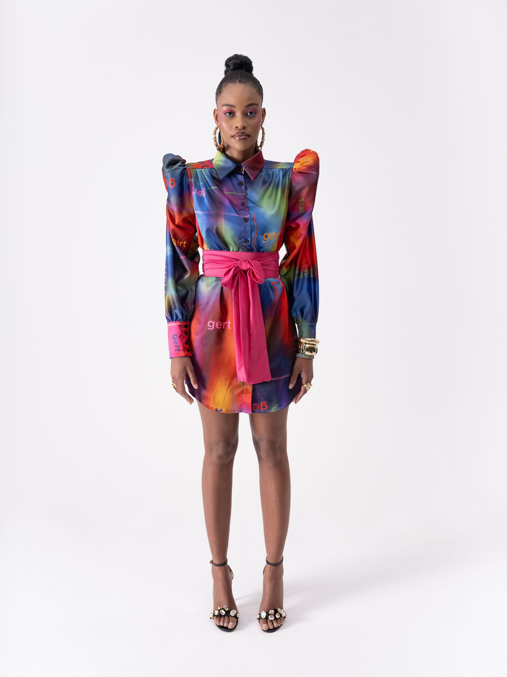 Gert Puff Sleeve Shirt Dress
