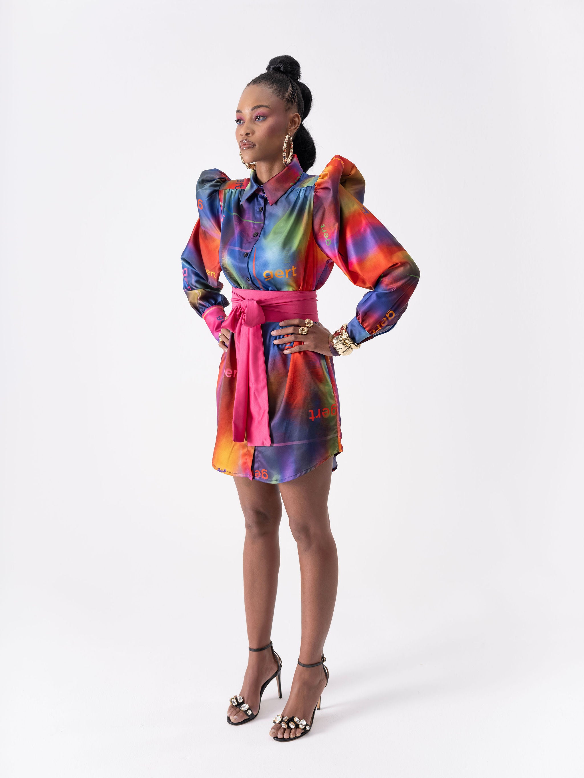 Gert Puff Sleeve Shirt Dress