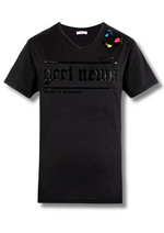 Black gert news T-shirt