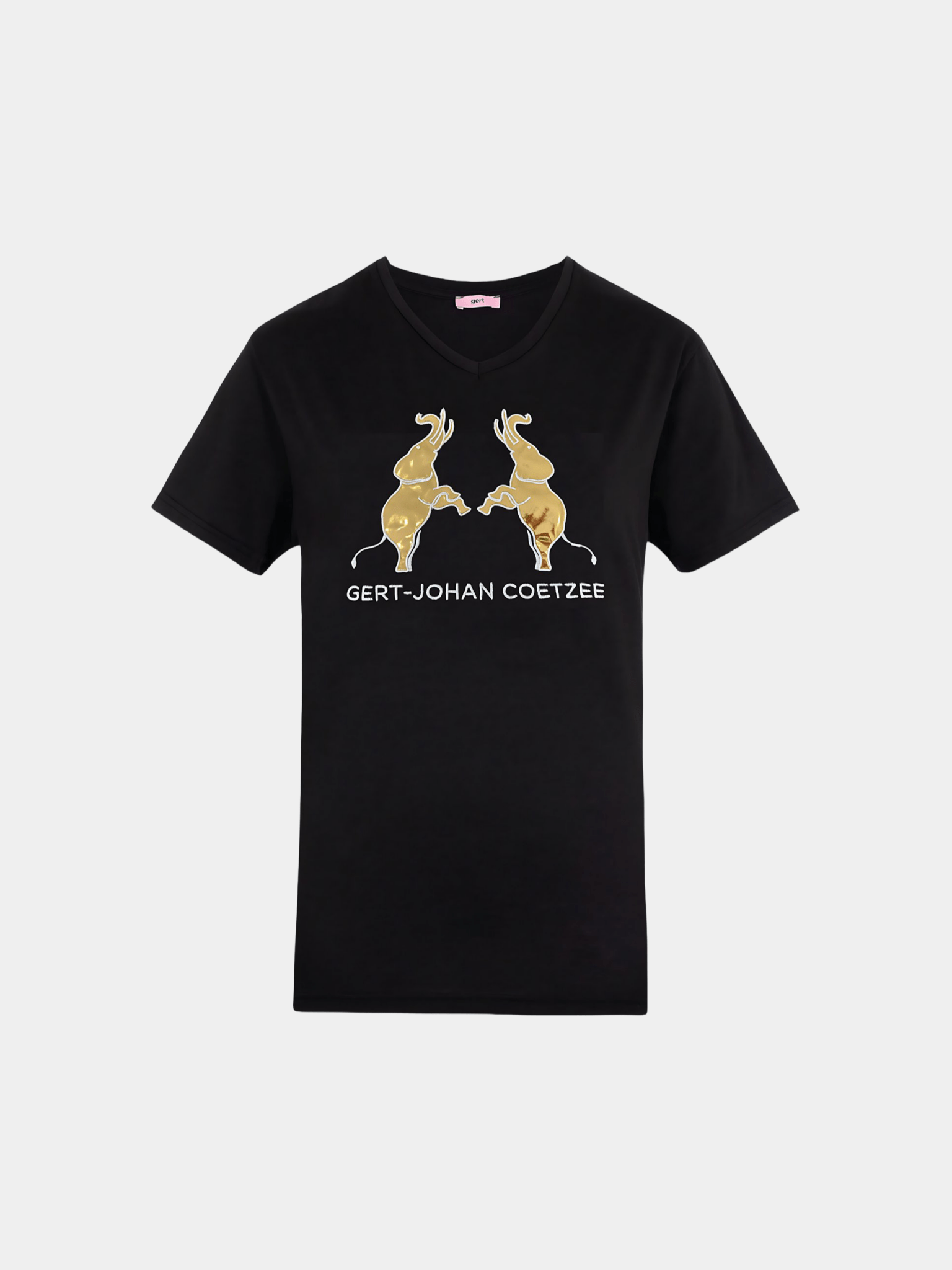 Black Elephant Embroidered T-shirt - Gert - Johan Coetzee