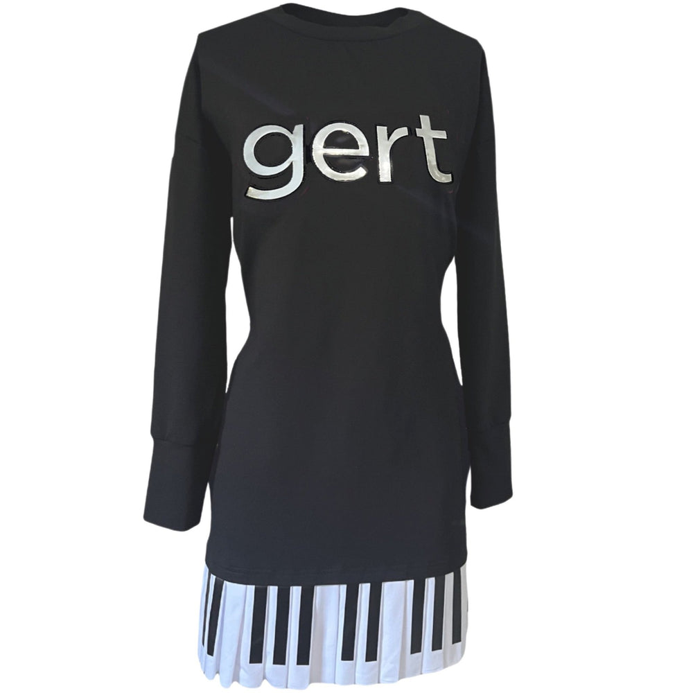 Black Gert Sweatshirt with Piano Pleat - Gert - Johan Coetzee