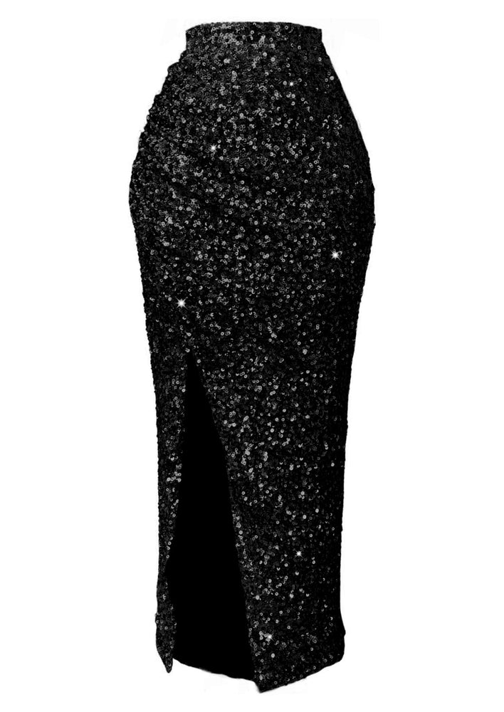 Black Sequin Skirt