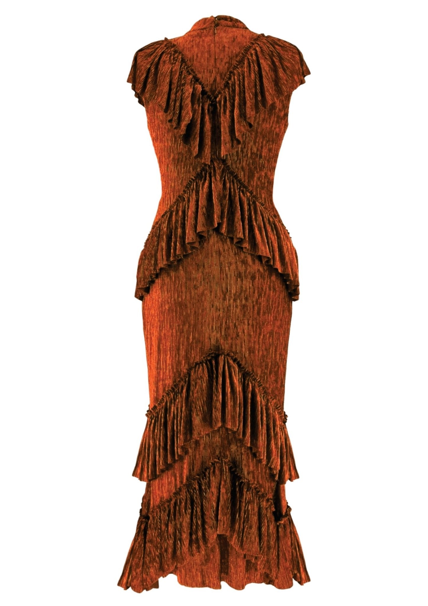 Copper Frill Dress - Gert - Johan Coetzee