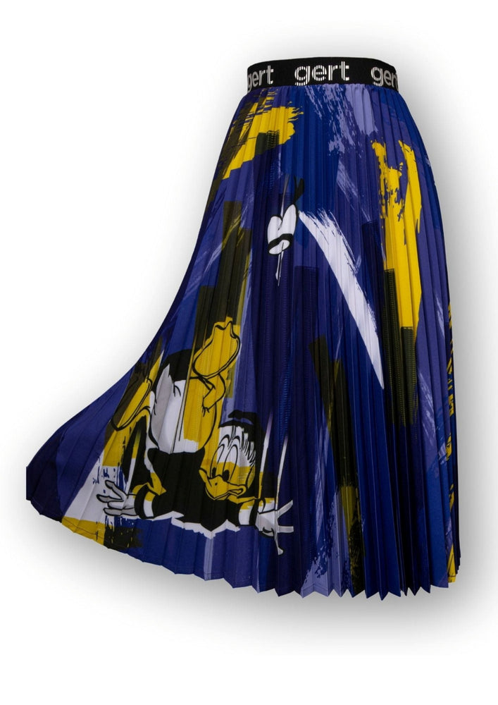 Disney x gert - Donald Duck paint splash pleated skirt