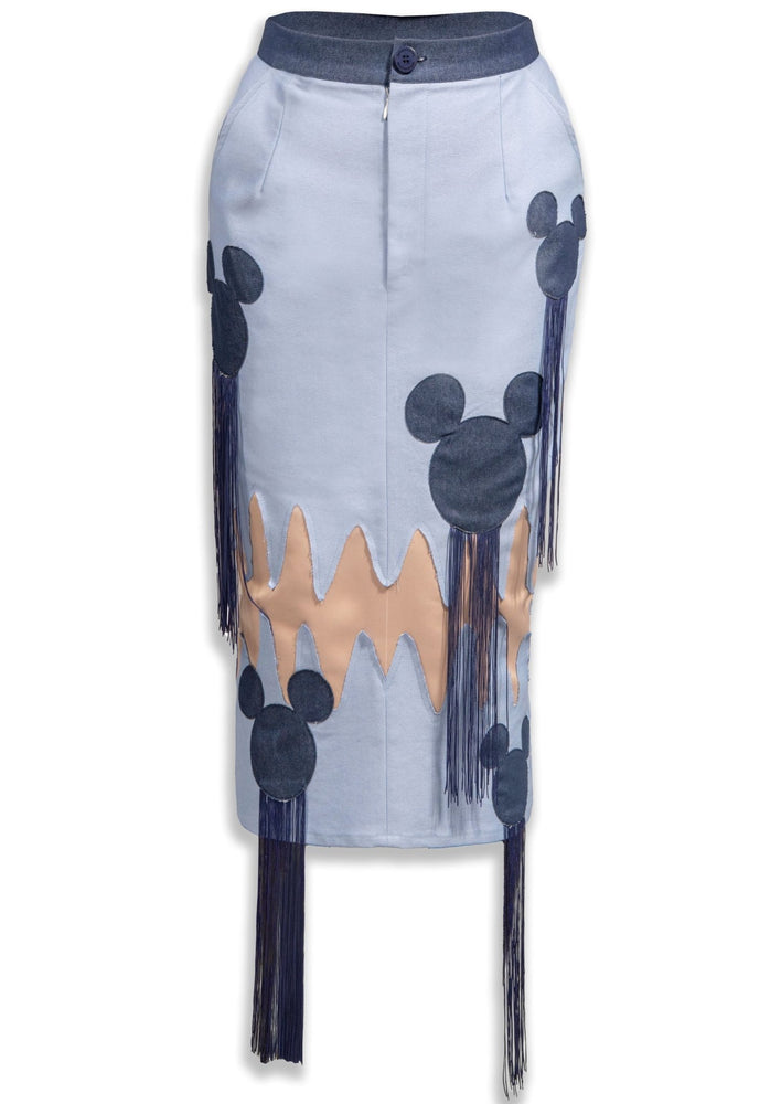 Disney x gert - Mickey Mouse denim tassel skirt