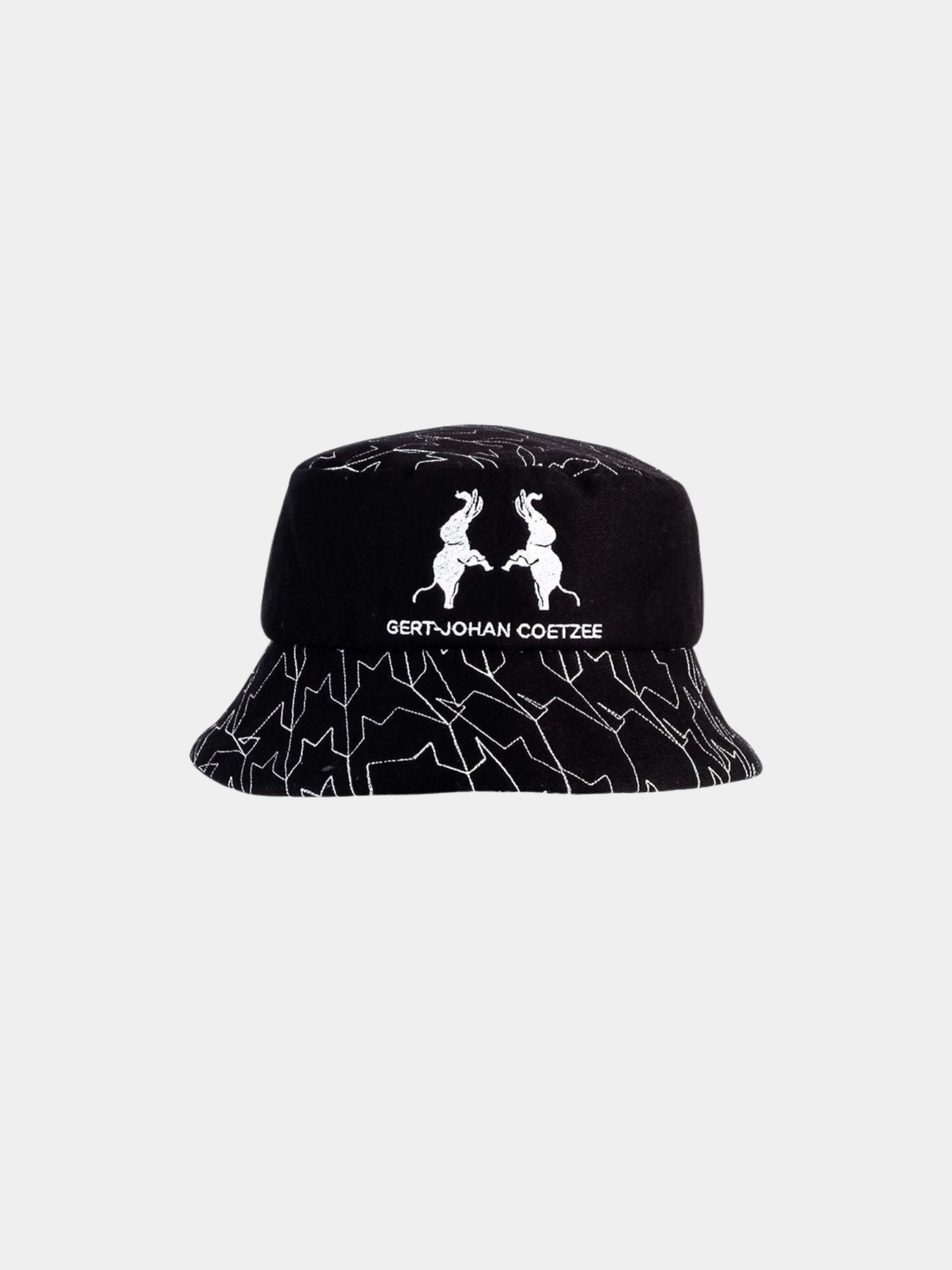 Embroidered Bucket Hat - Black - Gert - Johan Coetzee