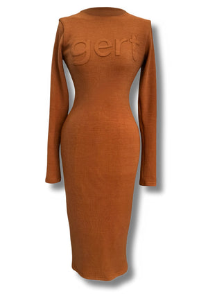 gert camel knit dress - Gert - Johan Coetzee