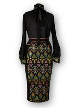 Gert-Johan Coetzee Aztec blouse and skirt set