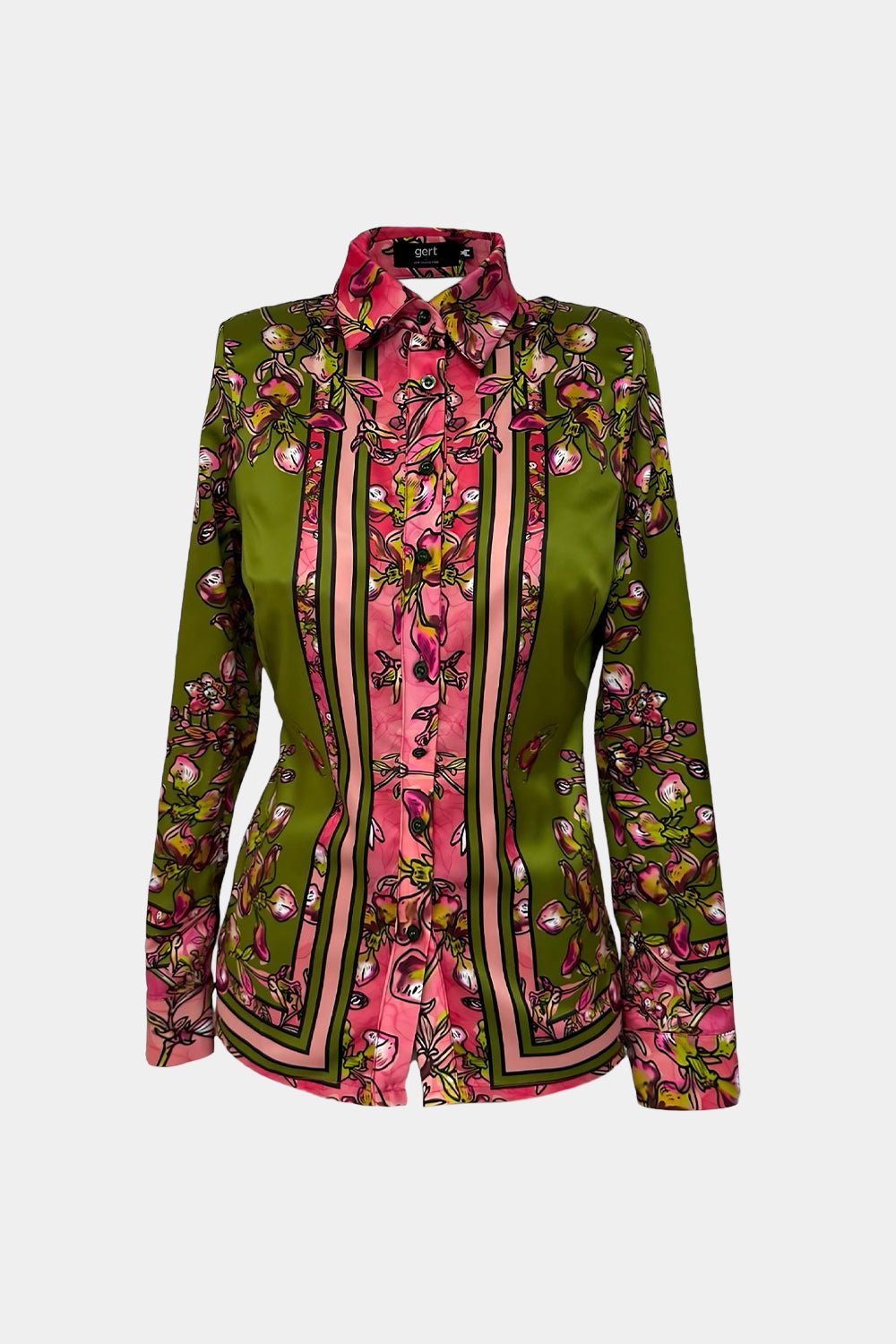 Gert - Johan Coetzee Botanical blouse in olive - Gert - Johan Coetzee