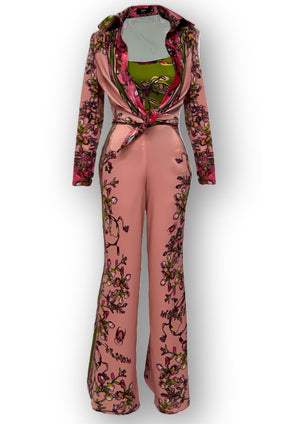 Gert - Johan Coetzee botanical blush palazzo pants - Gert - Johan Coetzee