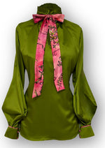 Gert-Johan Coetzee Botanical lantern sleeve blouse