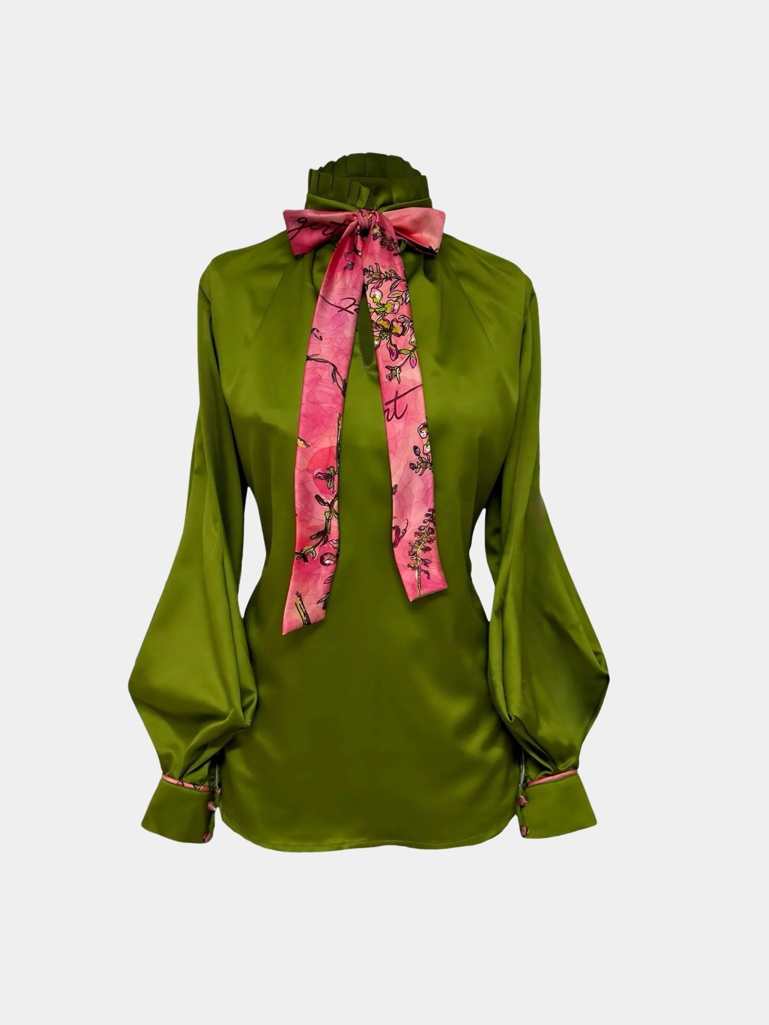 Gert - Johan Coetzee Botanical lantern sleeve blouse - Gert - Johan Coetzee