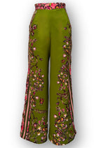 Gert-Johan Coetzee botanical olive palazzo pants