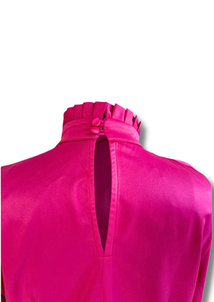 Gert - Johan Coetzee candy pink waterfall satin blouse - Gert - Johan Coetzee