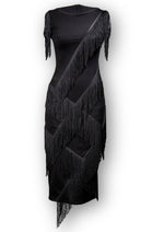 Gert-Johan Coetzee deco tassel dress - Black