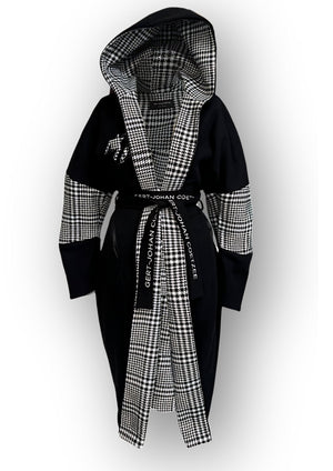 Gert - Johan Coetzee houndstooth tweed Cocoon Jacket - Gert - Johan Coetzee