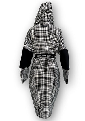 Gert - Johan Coetzee houndstooth tweed Cocoon Jacket - Gert - Johan Coetzee