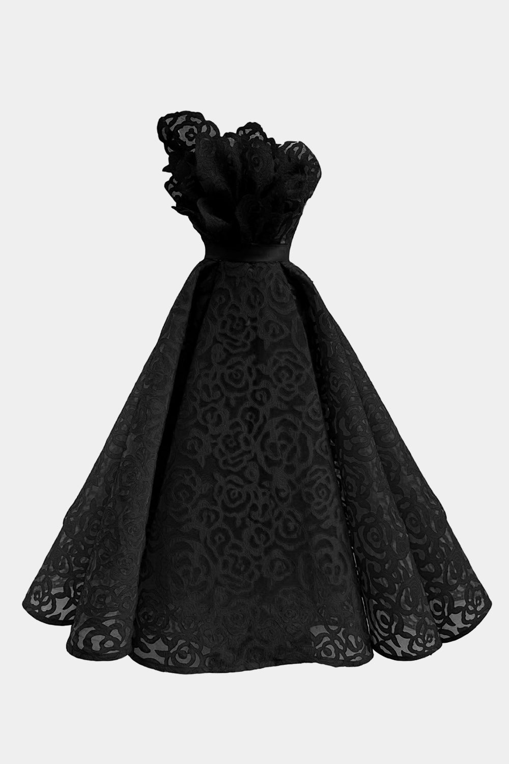 Gert - Johan Coetzee Rose applique Gown - Gert - Johan Coetzee