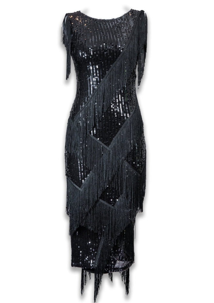 Gert - Johan Coetzee sequin deco tassel dress - Black - Gert - Johan Coetzee