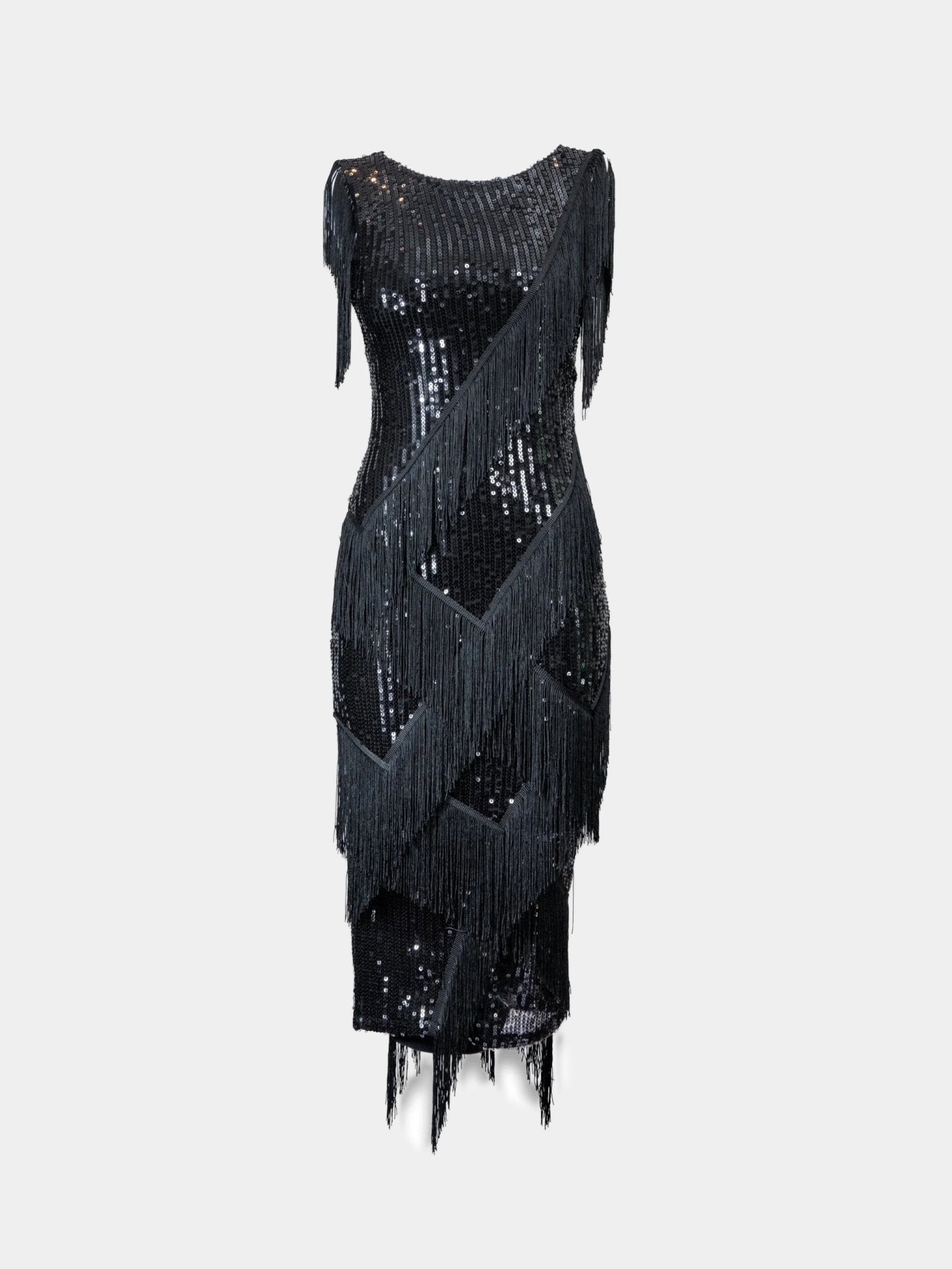 Gert - Johan Coetzee Sequin Deco Tassel Dress - Black - Gert - Johan Coetzee