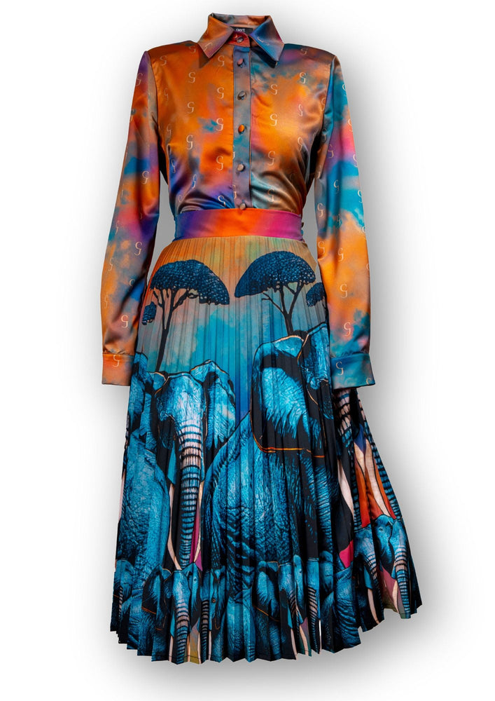 Gert - John Coetzee elephant pleated skirt - Gert - Johan Coetzee