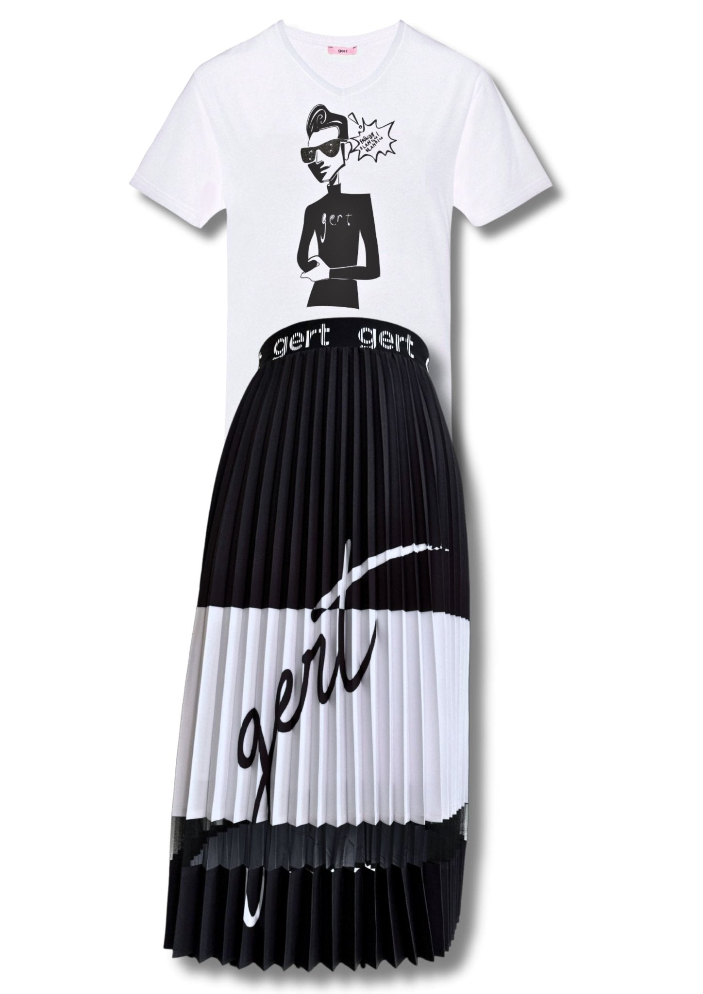 gert peek - a - boo pleated skirt - Gert - Johan Coetzee