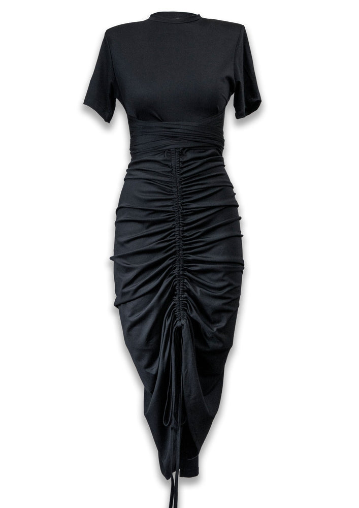 gert ruched T-Shirt dress - Black - Gert - Johan Coetzee