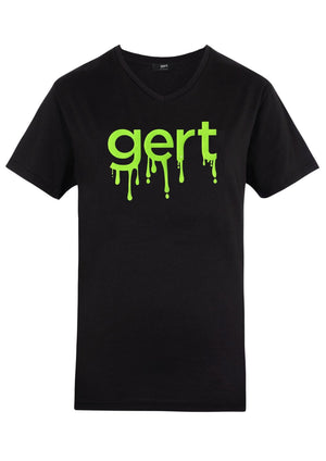 Gert silicon Drip T-Shirt - White with neon green logo - Gert - Johan Coetzee