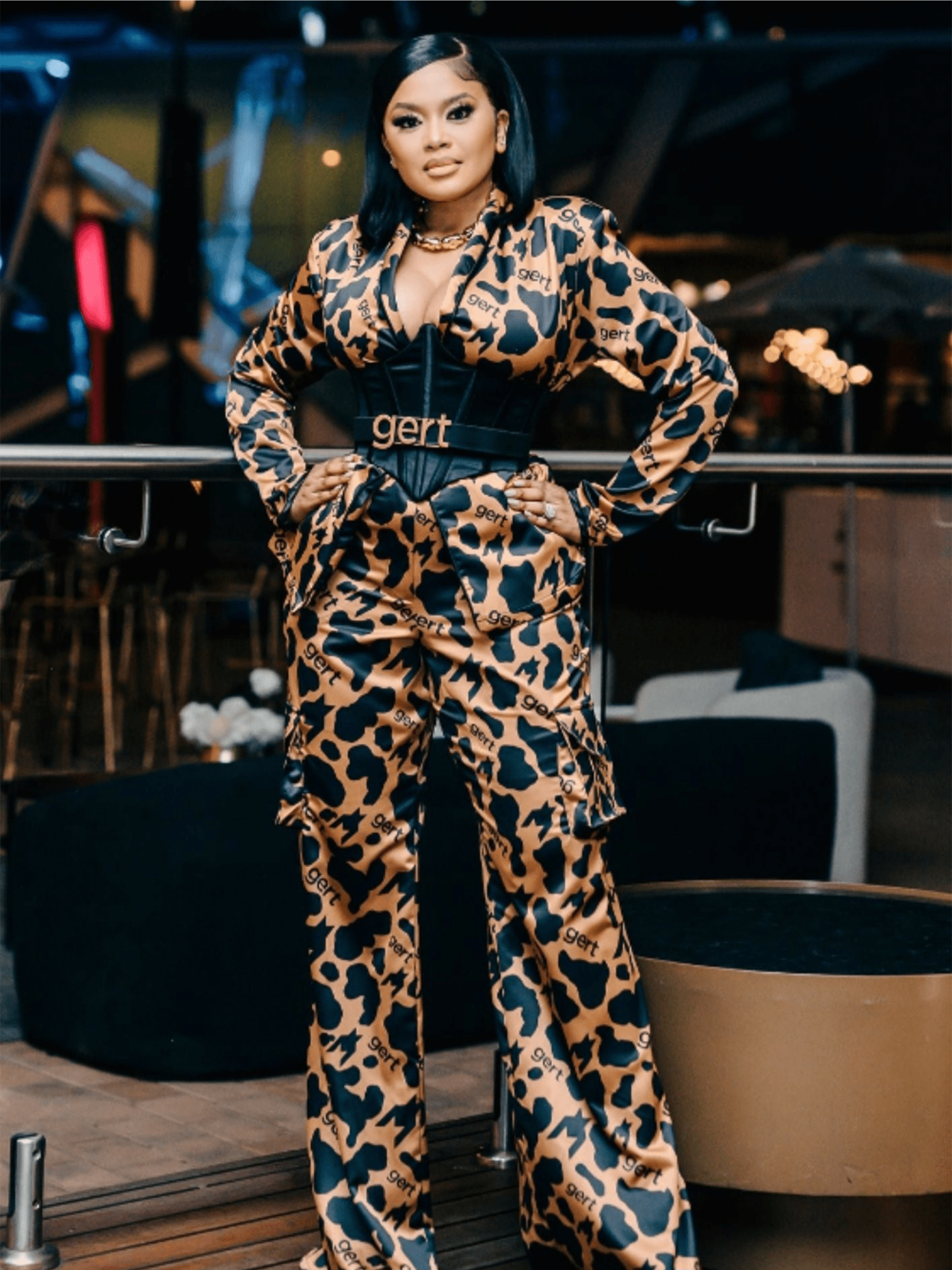 Kraal Pyjama suit with waist wasp corset ( gert belt sold separately ) - Gert - Johan Coetzee