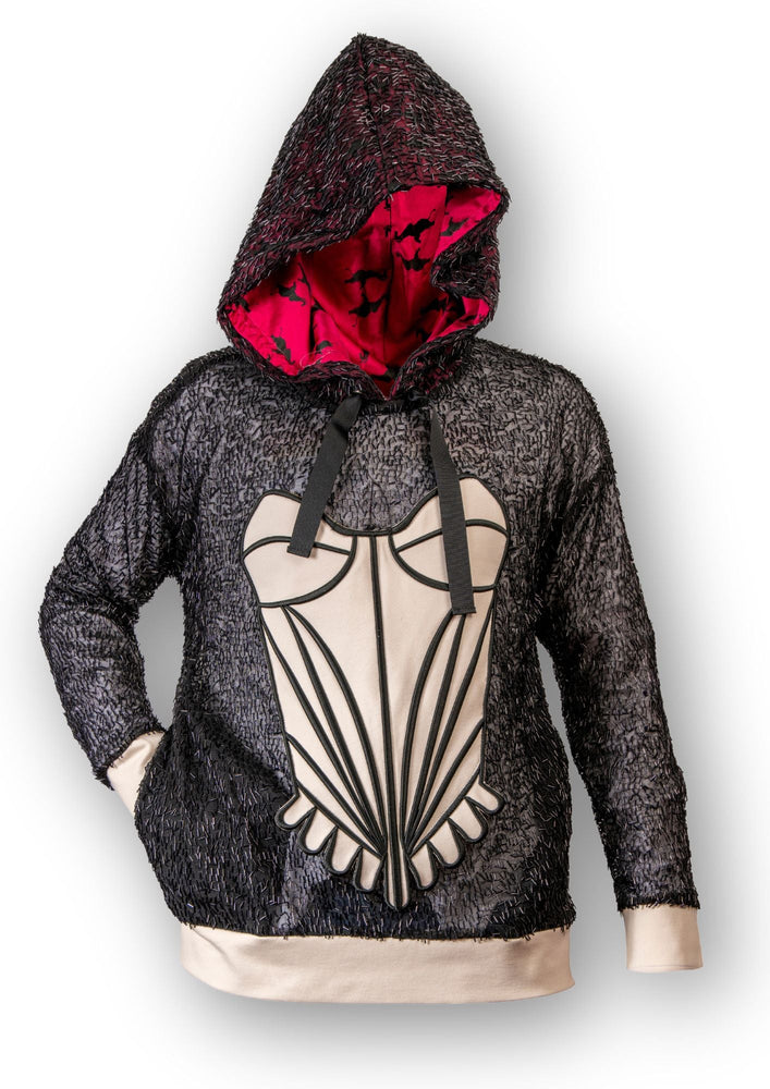 Metallic beaded corset hoodie - Gert - Johan Coetzee