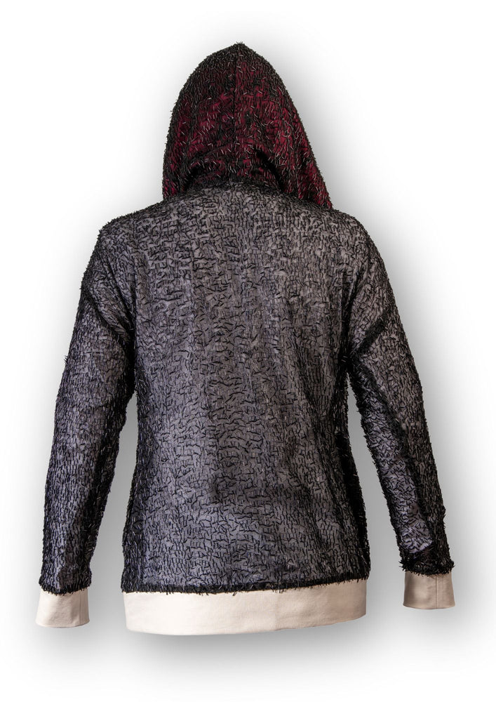 Metallic beaded corset hoodie - Gert - Johan Coetzee