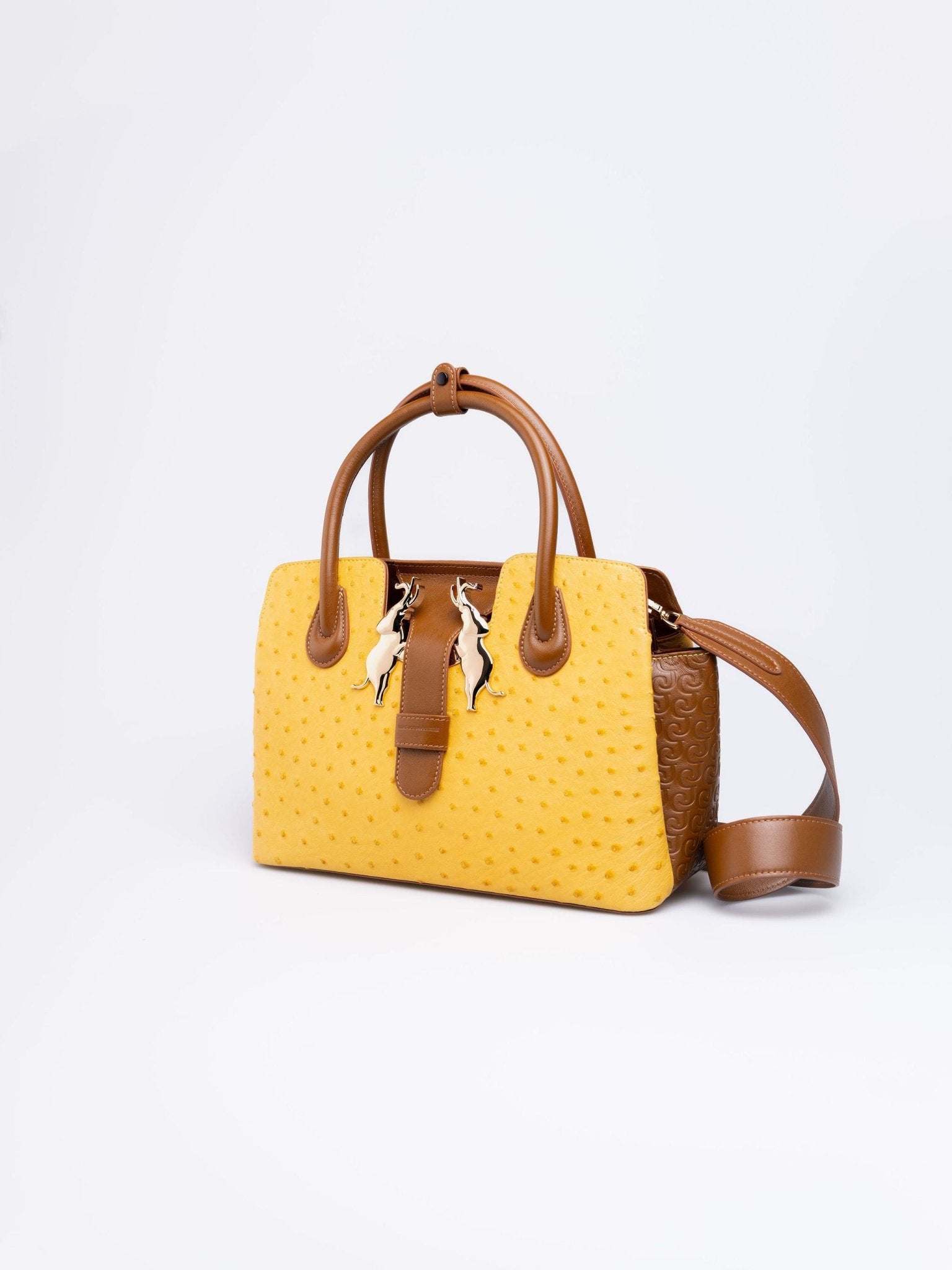 Ndlovu Bag - Yellow Ostrich - Gert - Johan Coetzee
