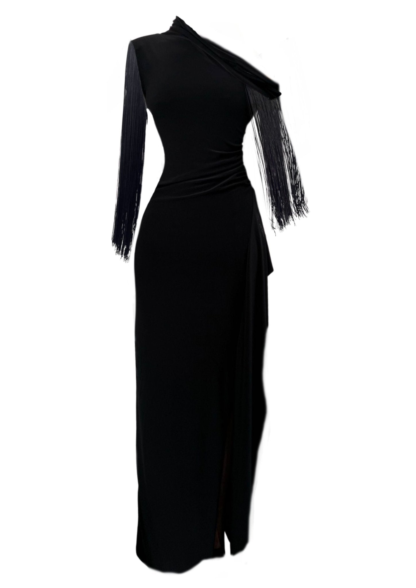 Off Shoulder Drape Dress - Black - Gert - Johan Coetzee