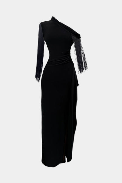 off-shoulder-drape-dress-black