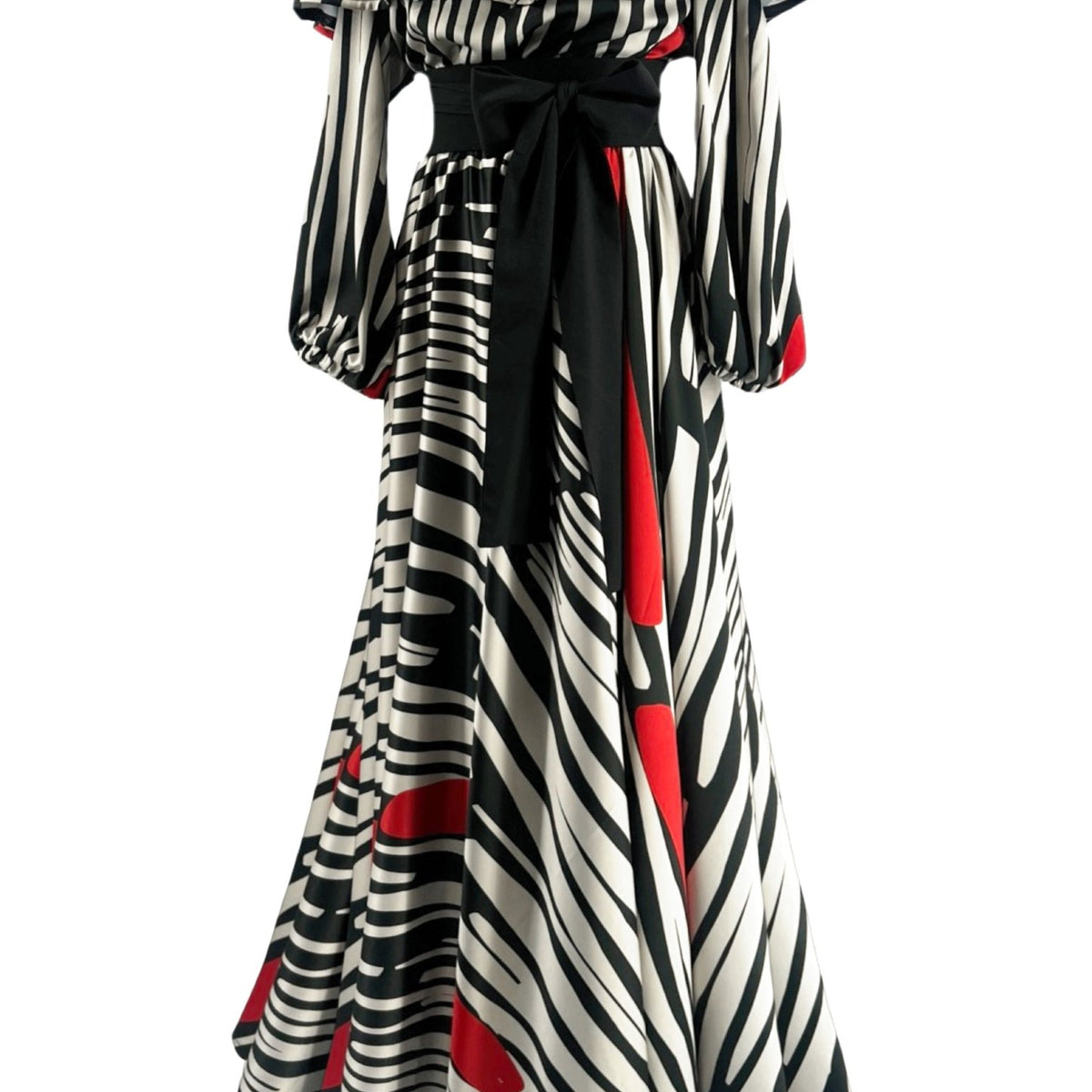 slim fit dress slacks Stylish Off-Shoulder Zebra Print Maxi Dresses