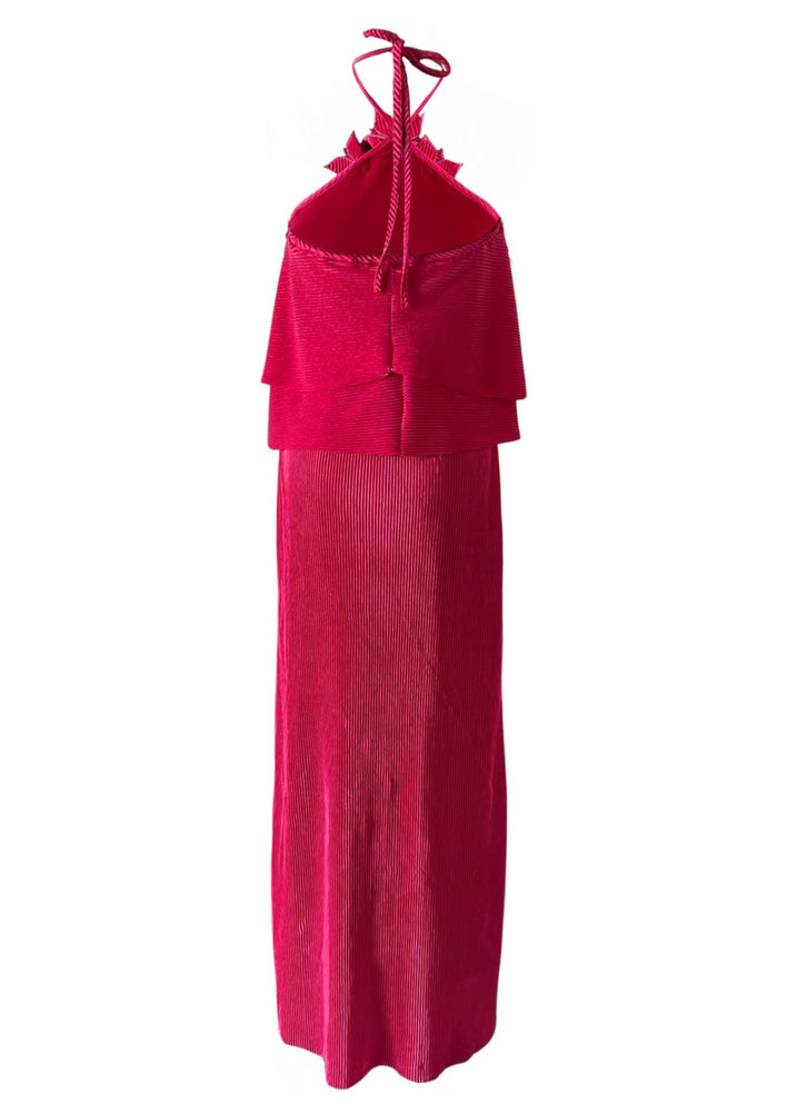 Pink Floral Halter Dress - Gert - Johan Coetzee
