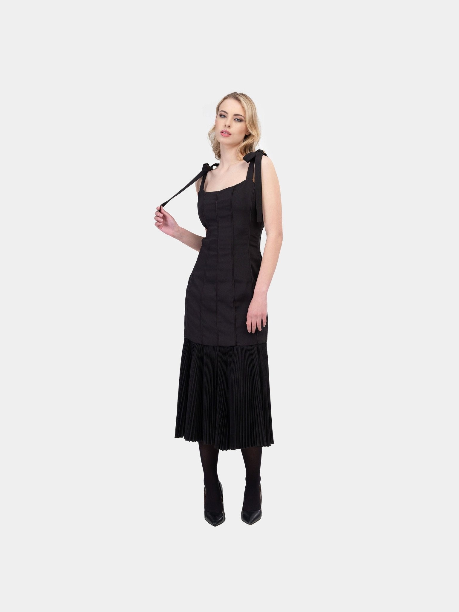 Pleated Lace Up Bodycon - Gert - Johan Coetzee