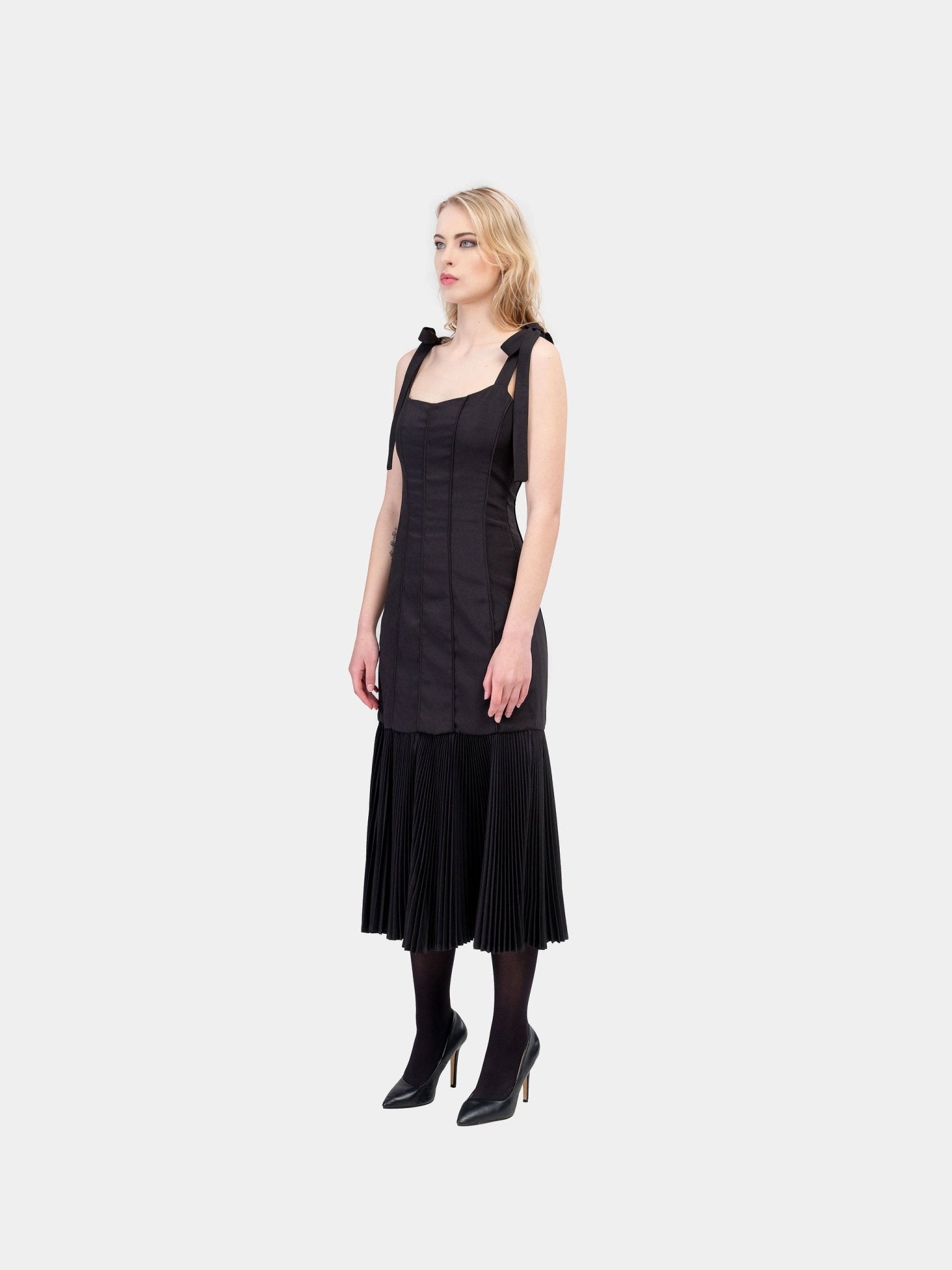 Pleated Lace Up Bodycon - Gert - Johan Coetzee