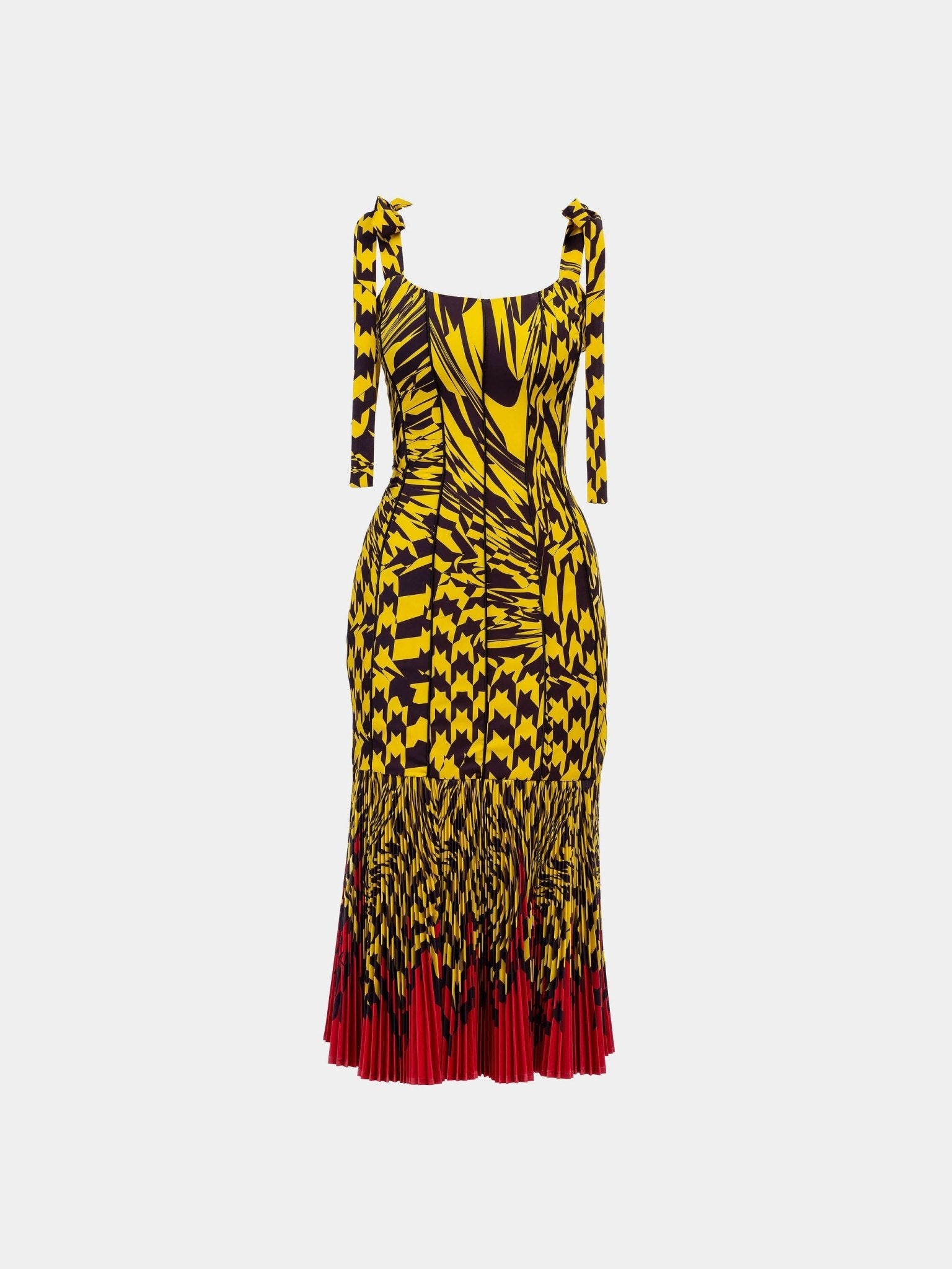 Pleated Lace Up Bodycon - Gert - Johan Coetzee