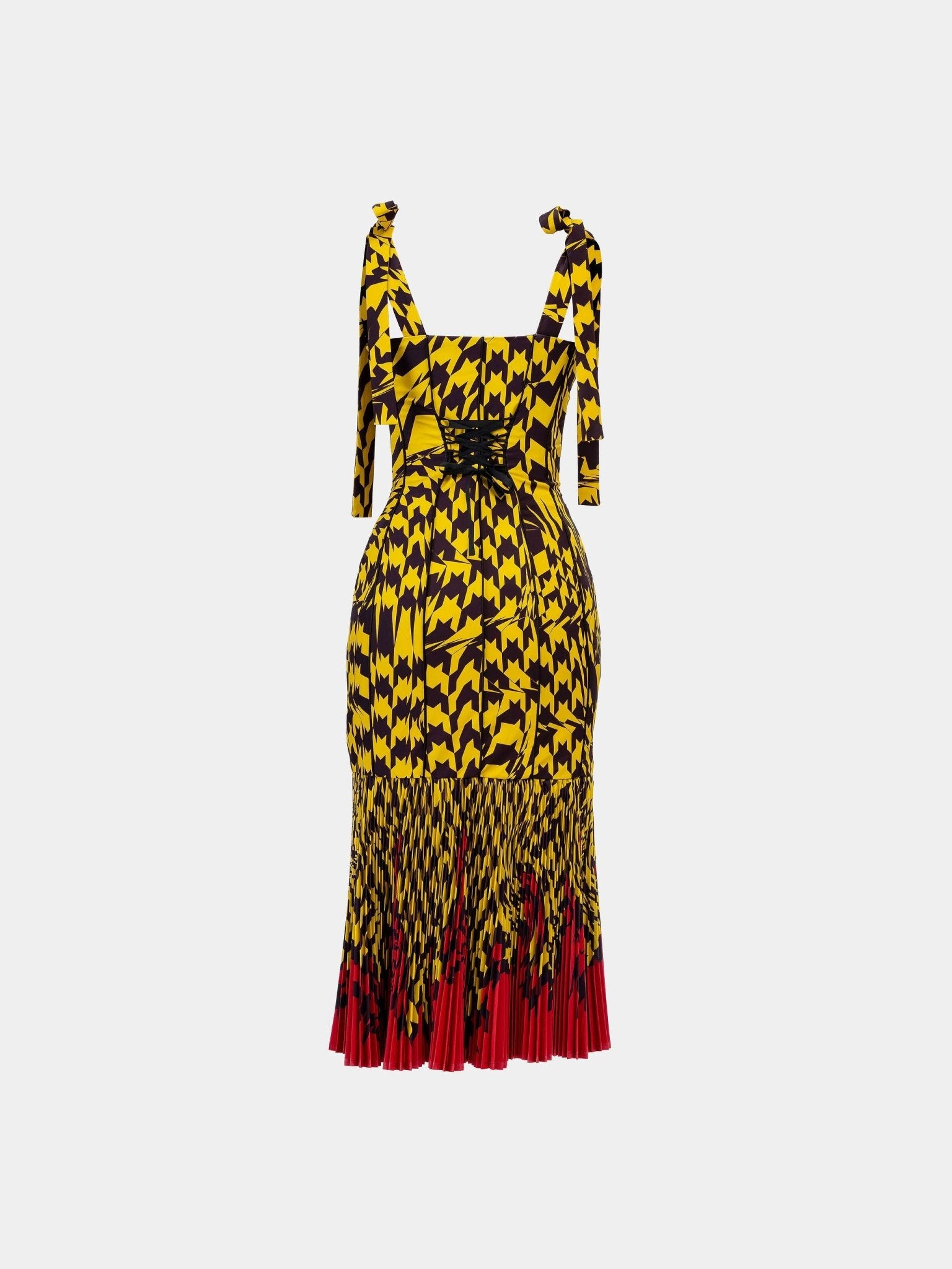 Pleated Lace Up Bodycon - Gert - Johan Coetzee