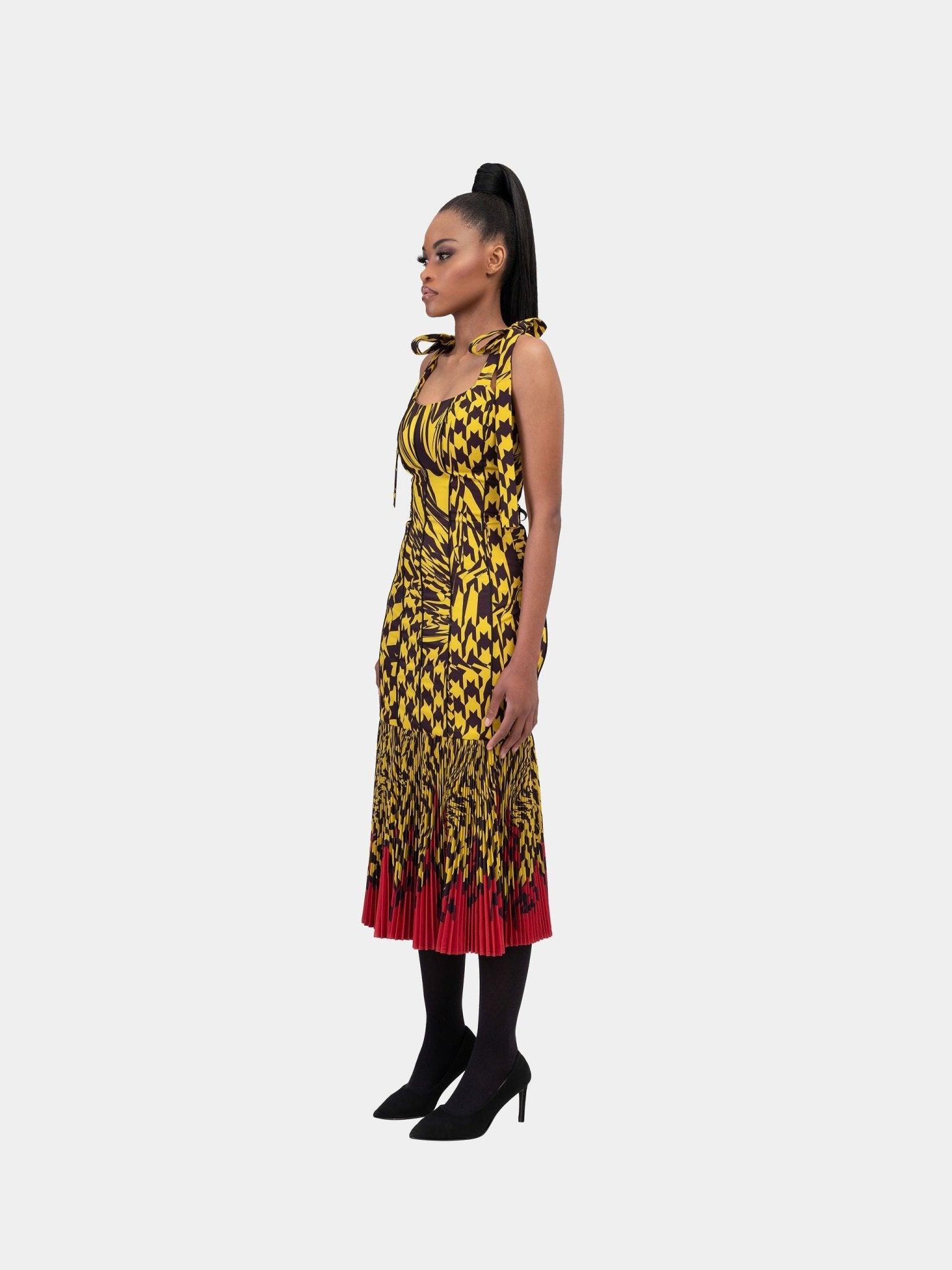 Pleated Lace Up Bodycon - Gert - Johan Coetzee