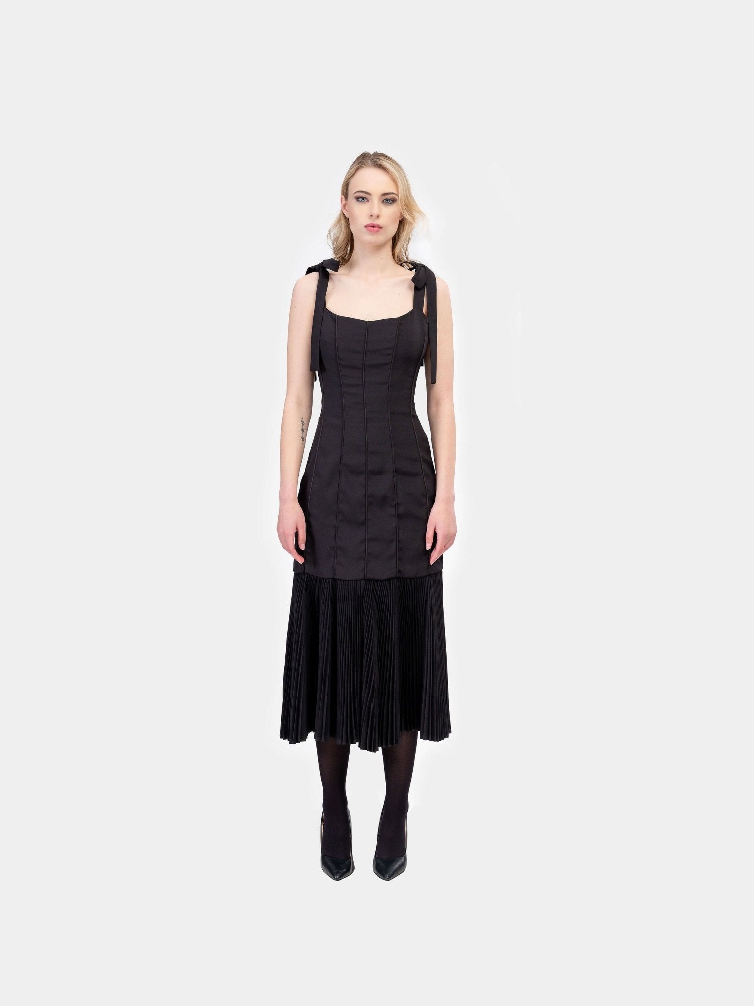 Pleated Lace Up Bodycon - Gert - Johan Coetzee