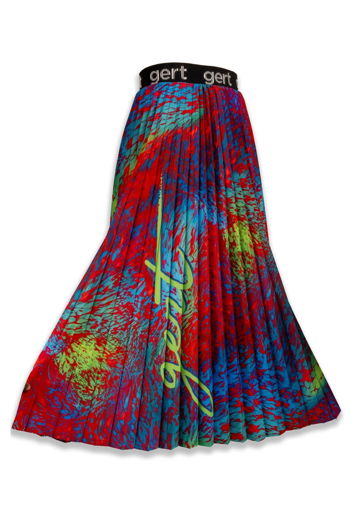 Psychedelic gert pleated skirt