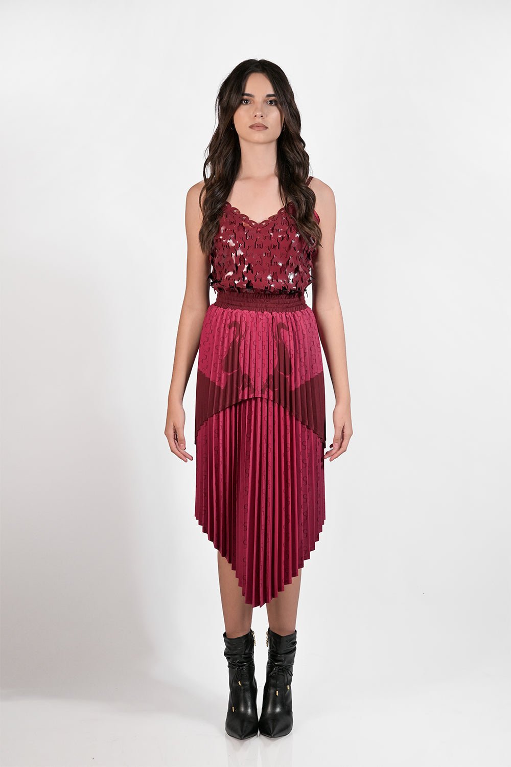 Raspberry cut - out camisole - Gert - Johan Coetzee