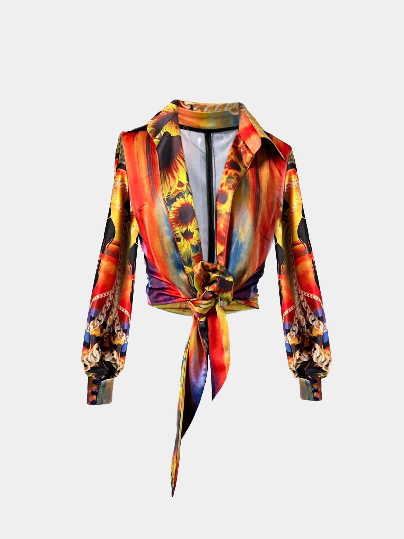 Sunflower satin blouse - Gert - Johan Coetzee