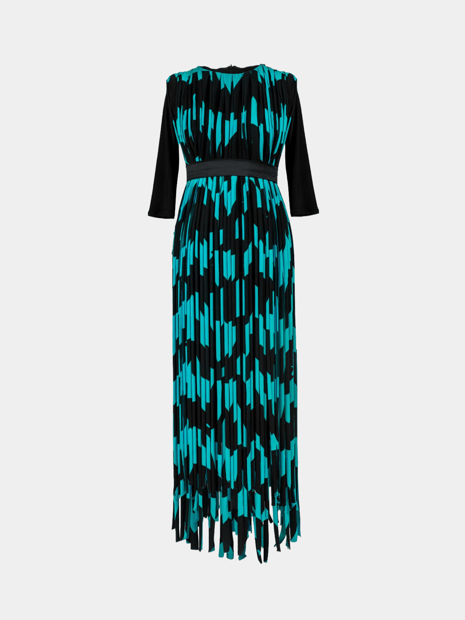Wave Print Fringe Dress - Gert - Johan Coetzee