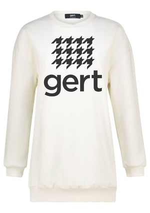 White gert houndstooth sweatshirt - Gert - Johan Coetzee