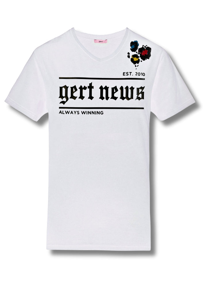 White gert news T - shirt - Gert - Johan Coetzee